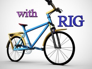 rigged bicycle Model 3D