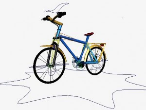 rigged bicycle 3D Model