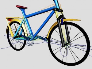 rigged bicycle 3D Model