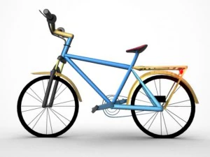 rigged bicycle 3D Model