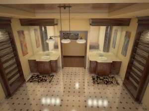 ba&ntilde;o 1 Modelo 3D