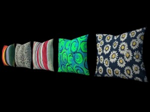 pillow set 2 Model 3D