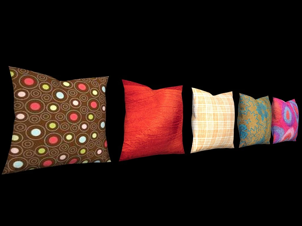 pillow set 3 3D Model .c4d .max .obj .3ds .fbx .stl .blend 