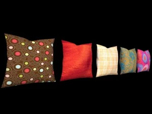 zestaw poduszek 3 Model 3D