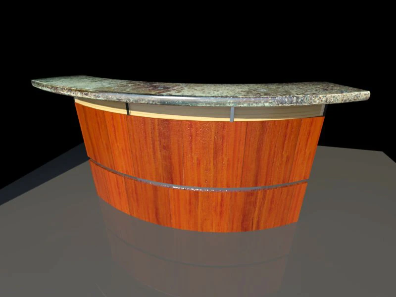 reception desk 1 3D Model .c4d .max .obj .3ds .fbx .stl .blend 