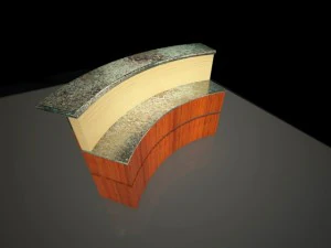 reception desk 1 3D Model