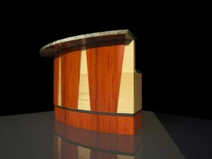 reception desk 2 3D Model