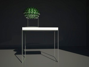 side table with lamp 1 3D मॉडल