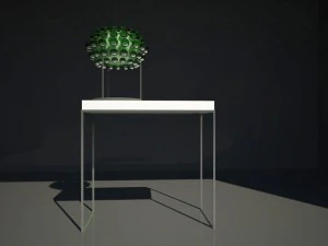 side table with lamp 1 3D Model