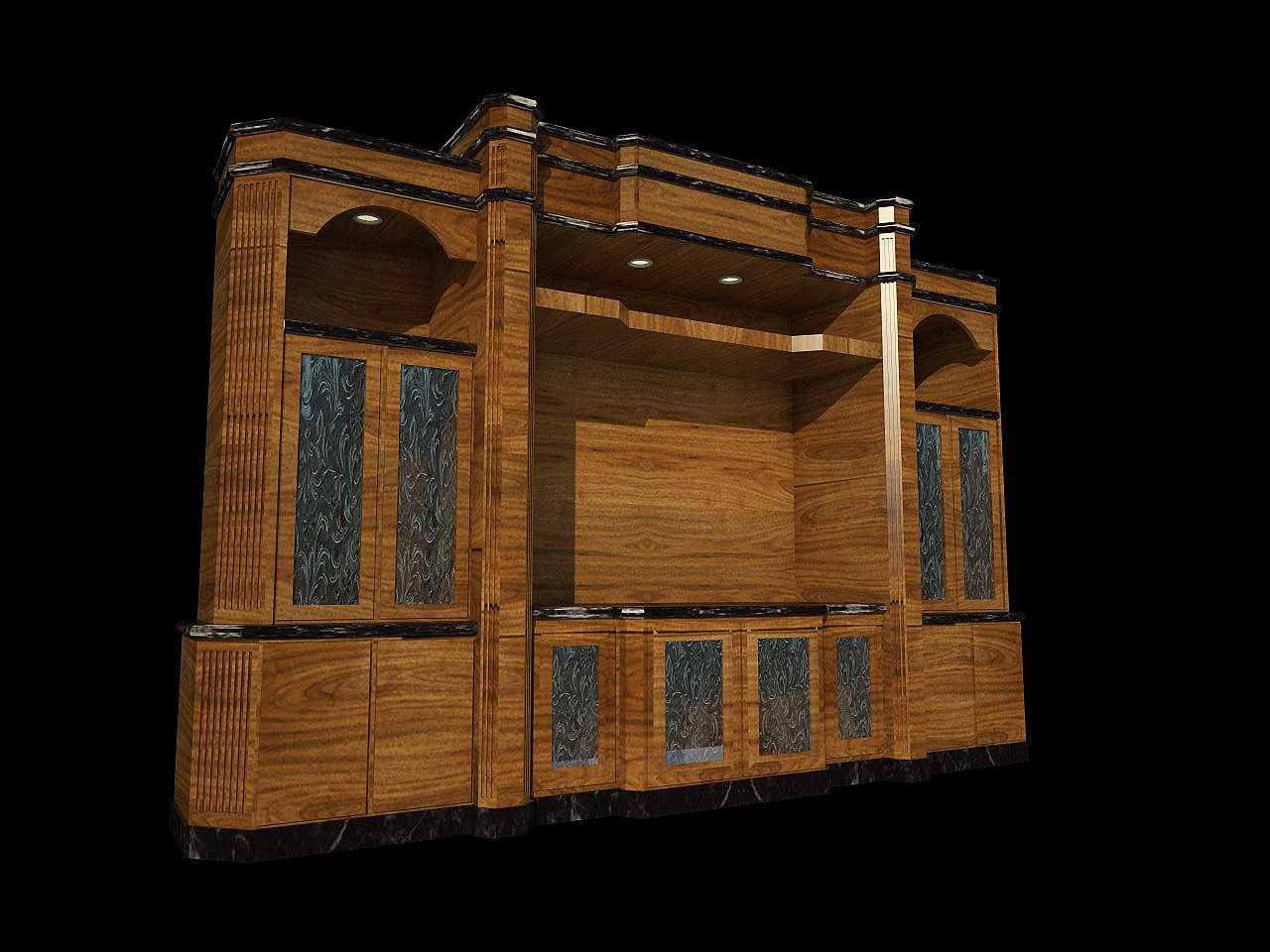 meblościanka 2 Model 3D .c4d .max .obj .3ds .fbx .stl .blend