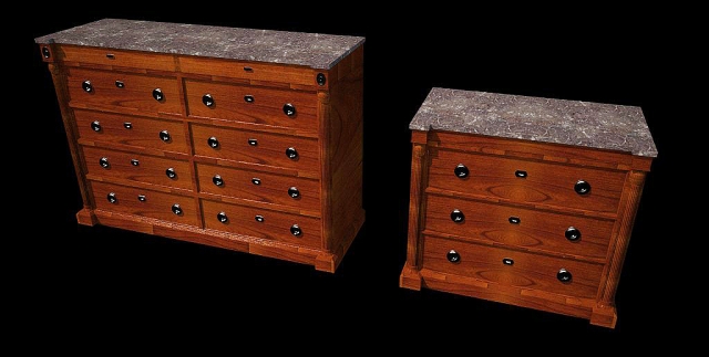 dresser set 1 3D Model .c4d .max .obj .3ds .fbx .stl .blend 