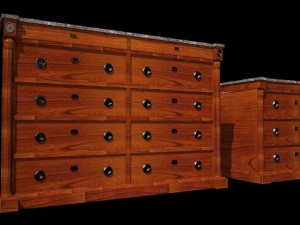 dresser set 1 3D Model