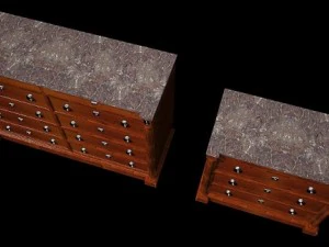 dresser set 1 3D Model