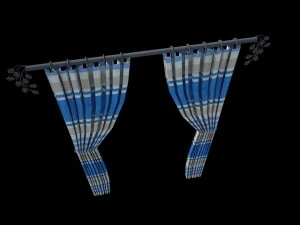 haste de cortina Modelo 3D