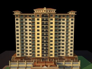 apartment building Modello 3D