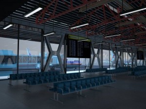 airport terminal Modèle 3D