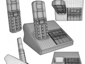 तार रहित फ़ोन 3D मॉडल