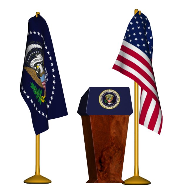 presidential set 3D 모델 .c4d .max .obj .3ds .fbx .stl .blend 