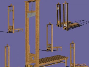 guillotine fbx obj 3D Model