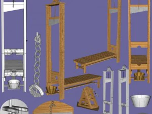 guillotine fbx obj 3D Model