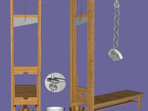 guillotine fbx obj 3D Model