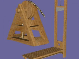 guillotine fbx obj 3D Model