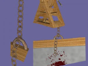 guillotine fbx obj 3D Model