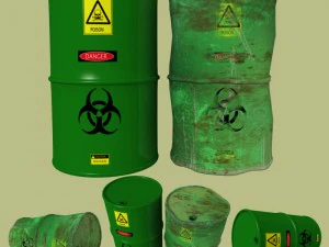 botti industriali fbx e obj Modello 3D