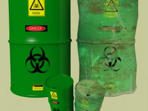 barris industriais fbx e obj Modelo 3D