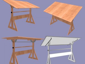 drafting table fbx obj 3D 模型