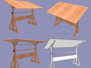 drafting table fbx obj 3D Model