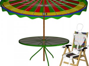 patio set fbx obj Modelo 3D