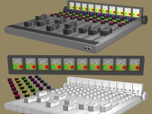 audio mixer fbxobj 3D Model