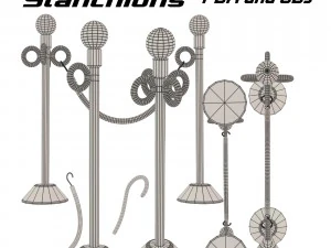 lineguidesstanchions fbx obj 3D Model