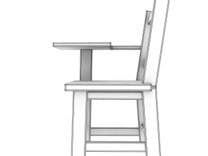 school desk fbxobj 3D Model