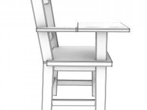 school desk fbxobj 3D Model