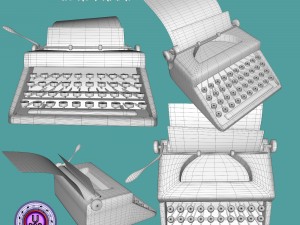 typewriterold fbx obj 3D-Modell