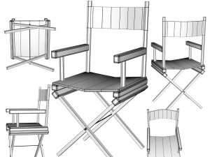 directors chair 3d object 3D Model