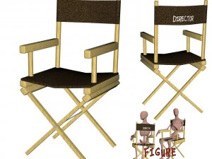 directors chair 3d object 3D Model