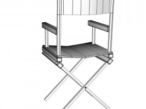 directors chair 3d object 3D Model