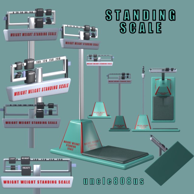 standing scales 3d object 3D 모델 .c4d .max .obj .3ds .fbx .stl .blend 