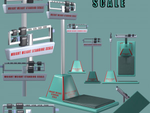 standing scales 3d object 3D Model