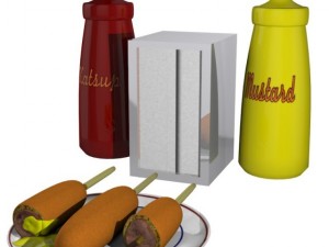 corn dogs 3D Model