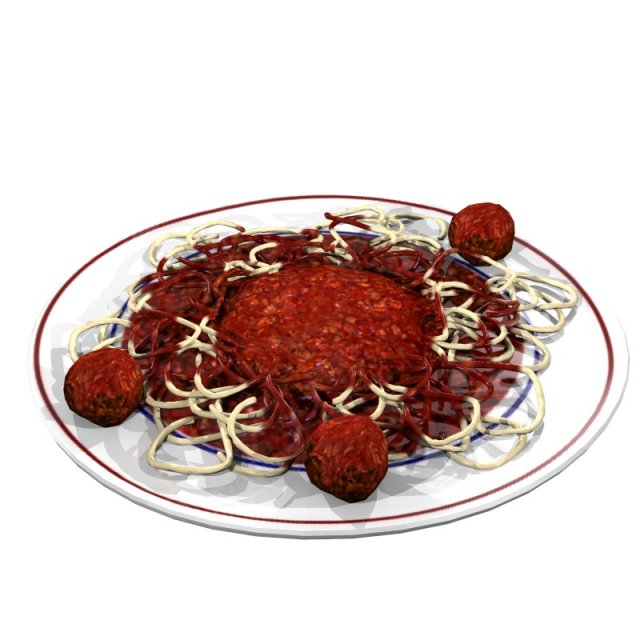 spaghetti 3D Model .c4d .max .obj .3ds .fbx .stl .blend 