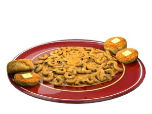 macarr&atilde;o com queijo Modelo 3D