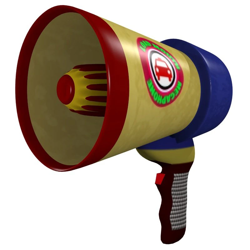 megaphoneobj 3D Model .c4d .max .obj .3ds .fbx .stl .blend