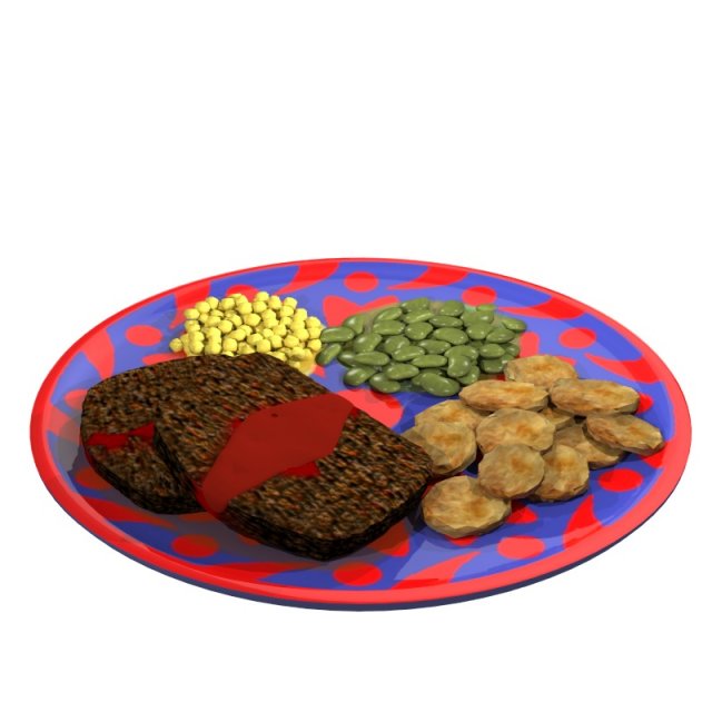 meatloafdinnerobj 3D 모델 .c4d .max .obj .3ds .fbx .stl .blend 
