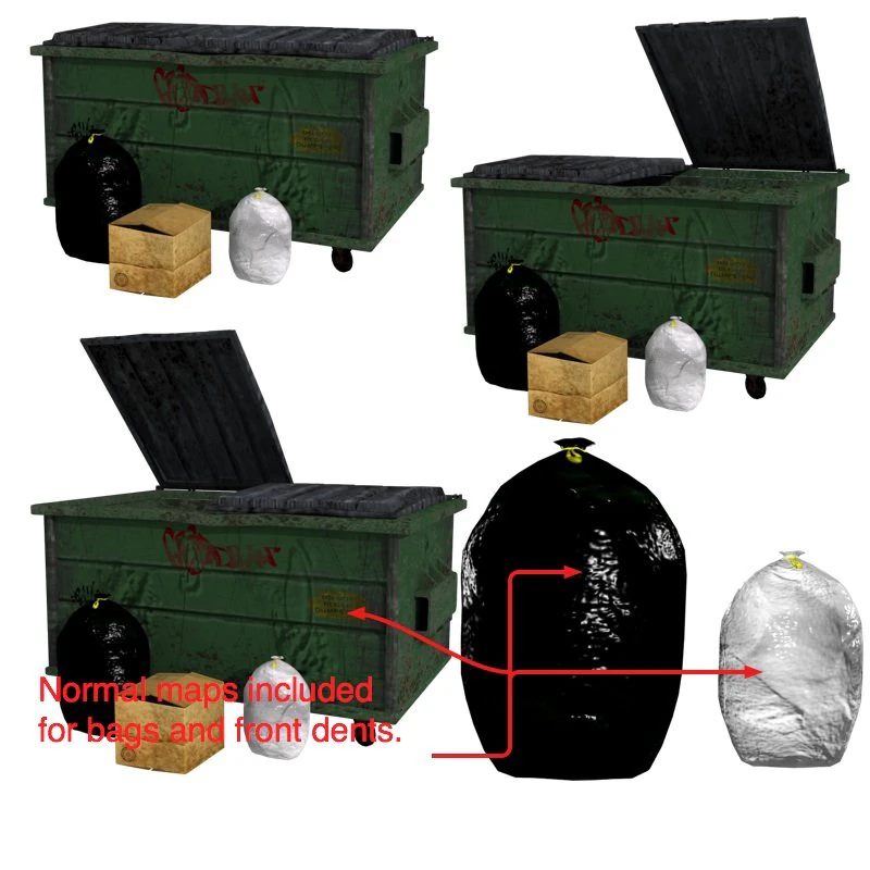 dumpsterobj 3D Model .c4d .max .obj .3ds .fbx .stl .blend 