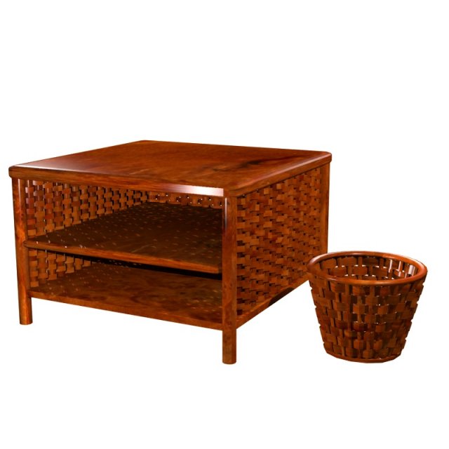wickertablebasket Model 3D .c4d .max .obj .3ds .fbx .stl .blend 