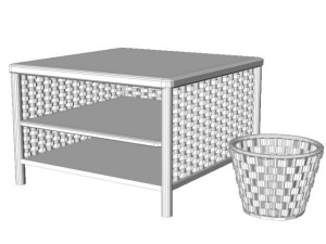 wickertablebasket Model 3D